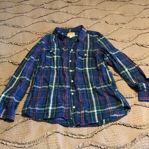 Plaid button down shirt